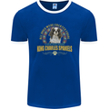 A Cavalier King Charles Spaniel Dog Mens Ringer T-Shirt FotL Royal Blue/White