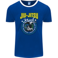 Jiu Jitsu Brazilian MMA Mixed Martial Arts Mens Ringer T-Shirt FotL Royal Blue/White