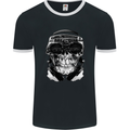 Ghetto Blaster Skull Mens Ringer T-Shirt FotL Black/White