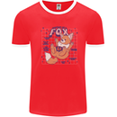Anatomy of a Fox Foxes Funny Mens White Ringer T-Shirt Red/White