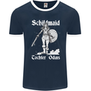 Schildmaid Viking Shield Maiden Mens Ringer T-Shirt FotL Navy Blue/White