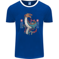 Chinese Zodiac Shengxiao Year of the Dragon Mens Ringer T-Shirt FotL Royal Blue/White