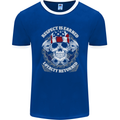 Respect Earned Motorbike Motorcycle Biker Mens Ringer T-Shirt FotL Royal Blue/White