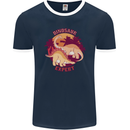 Dinosaur Expert Mens Ringer T-Shirt FotL Navy Blue/White