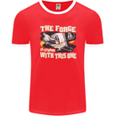 The Forge is Strong With This One Blacksmith Mens Ringer T-Shirt FotL Red/White