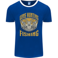 Gone Hunting Then Fishing Funny Hunter Mens Ringer T-Shirt FotL Royal Blue/White