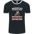 Weekend Forecast Motorbikes Mens Ringer T-Shirt FotL Black/White