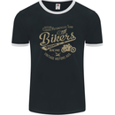 Bikers Speedway Racing Mens Ringer T-Shirt FotL Black/White