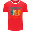 Music Can Change the World Mens Ringer T-Shirt FotL Red/White