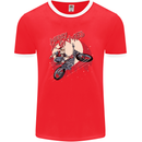 Motocross Merry X Games Dirt Bike Motorbike Mens Ringer T-Shirt FotL Red/White