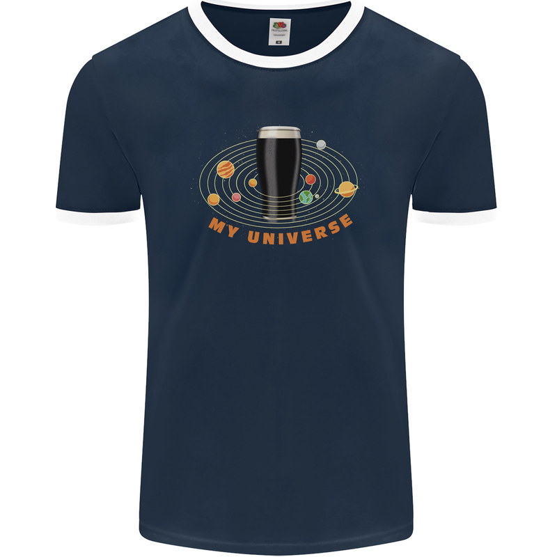 My Guiness Universe Mens Ringer T-Shirt FotL Navy Blue/White