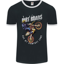 Motocross Dirt Roads Mens Ringer T-Shirt FotL Black/White