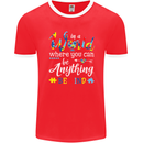 Autism In a World Be Kind Autistic ASD Mens Ringer T-Shirt FotL Red/White