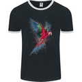 A Colourful Parrot Mens Ringer T-Shirt FotL Black/White