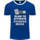 Christian Pioneer Mode Funny Christianity Mens Ringer T-Shirt FotL Royal Blue/White