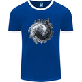 Axoloti Yin Yang Mens Ringer T-Shirt FotL Royal Blue/White