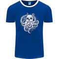 Cthulhu Skull Mens Ringer T-Shirt FotL Royal Blue/White