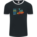 World UFO Day Aliens Mens Ringer T-Shirt FotL Black/White