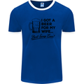 A Beer for My Wife Best Swap Ever Funny Mens Ringer T-Shirt FotL Royal Blue/White