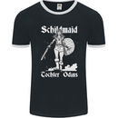 Schildmaid Viking Shield Maiden Mens Ringer T-Shirt FotL Black/White