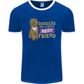 Doodles Girls Best Friend Goldendoodle Dog Mens Ringer T-Shirt FotL Royal Blue/White