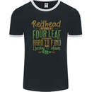 St Patricks Day Redhead Ginger Funny Irish Mens Ringer T-Shirt FotL Black/White
