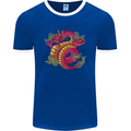 A Chinese Dragon Mens Ringer T-Shirt FotL Royal Blue/White