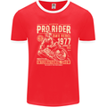 BMX Pro-Rider 1977 Cycling Bike Bicycle Mens Ringer T-Shirt FotL Red/White