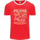 BMX Pro-Rider 1977 Cycling Bike Bicycle Mens Ringer T-Shirt FotL Red/White