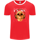 Forever Music Skull Rock Heavy Metal Punk Mens Ringer T-Shirt FotL Red/White