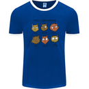 Cats Types of Coffee Drinkers Mens Ringer T-Shirt FotL Royal Blue/White