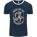 Pride MMA Muay Thai Mixed Martial Arts Mens Ringer T-Shirt FotL Navy Blue/White