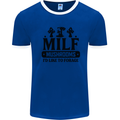 MILF Mushrooms I Like To Forage Mens Ringer T-Shirt Royal Blue/White