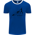 Triathlon Running Swimming Cycling Mens Ringer T-Shirt FotL Royal Blue/White