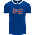 Legend Since 69th Birthday 1954 Mens Ringer T-Shirt FotL Royal Blue/White