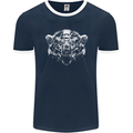 A Grizzly Polar Bear Mens Ringer T-Shirt FotL Navy Blue/White