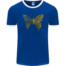 Butterfly Inspirational Quote Rhopalocera Mens Ringer T-Shirt FotL Royal Blue/White