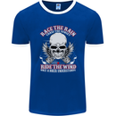 Race the Rain Biker Mens Ringer T-Shirt FotL Royal Blue/White