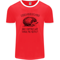 Hedgehogs Just Share the Hedge Funny Mens Ringer T-Shirt FotL Red/White