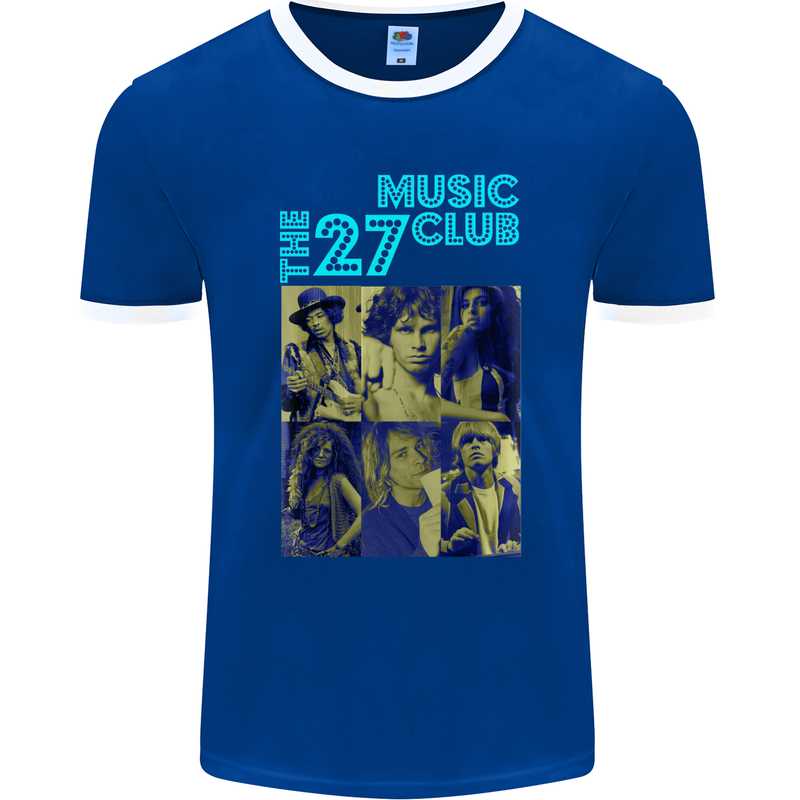 The 27 Music Club Mens Ringer T-Shirt FotL Royal Blue/White