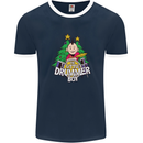 Christmas the Little Drummer Boy Funny Mens Ringer T-Shirt FotL Navy Blue/White