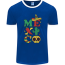 Symbols of Mexico Mens Ringer T-Shirt FotL Royal Blue/White