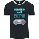 Made in the 80's Funny Birthday Retro Mens Ringer T-Shirt FotL Black/White