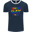 Sounds Gay I'm in Funny LGBT Mens Ringer T-Shirt FotL Navy Blue/White