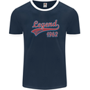 Legend Since 59th Birthday 1962 Mens Ringer T-Shirt FotL Navy Blue/White