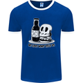 What We Love Kills Us Burger Food Skull Mens Ringer T-Shirt FotL Royal Blue/White