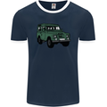 4X4 Off Road Roading 4 Wheel Drive Mens Ringer T-Shirt FotL Navy Blue/White