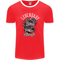 Legendary Shovelhead Motorcycle Biker Mens Ringer T-Shirt FotL Red/White