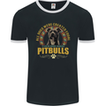 A Pitbull Dog Mens Ringer T-Shirt FotL Black/White