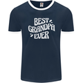 Best Grandpa Ever Grandparents Day Mens Ringer T-Shirt FotL Navy Blue/White